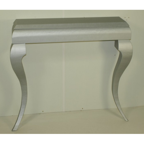 Mueble consola mod. Venecia, lacado en plata.