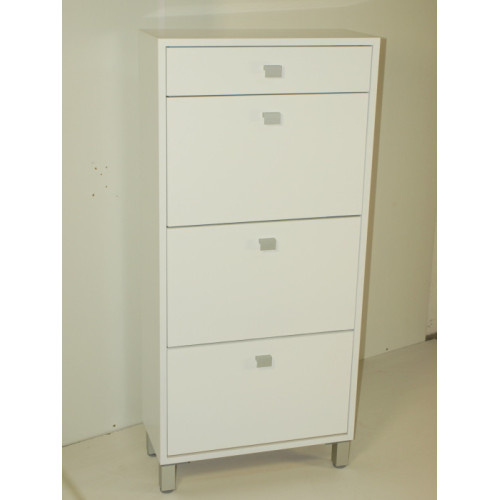 mueble zapatero cajón, lacado blanco