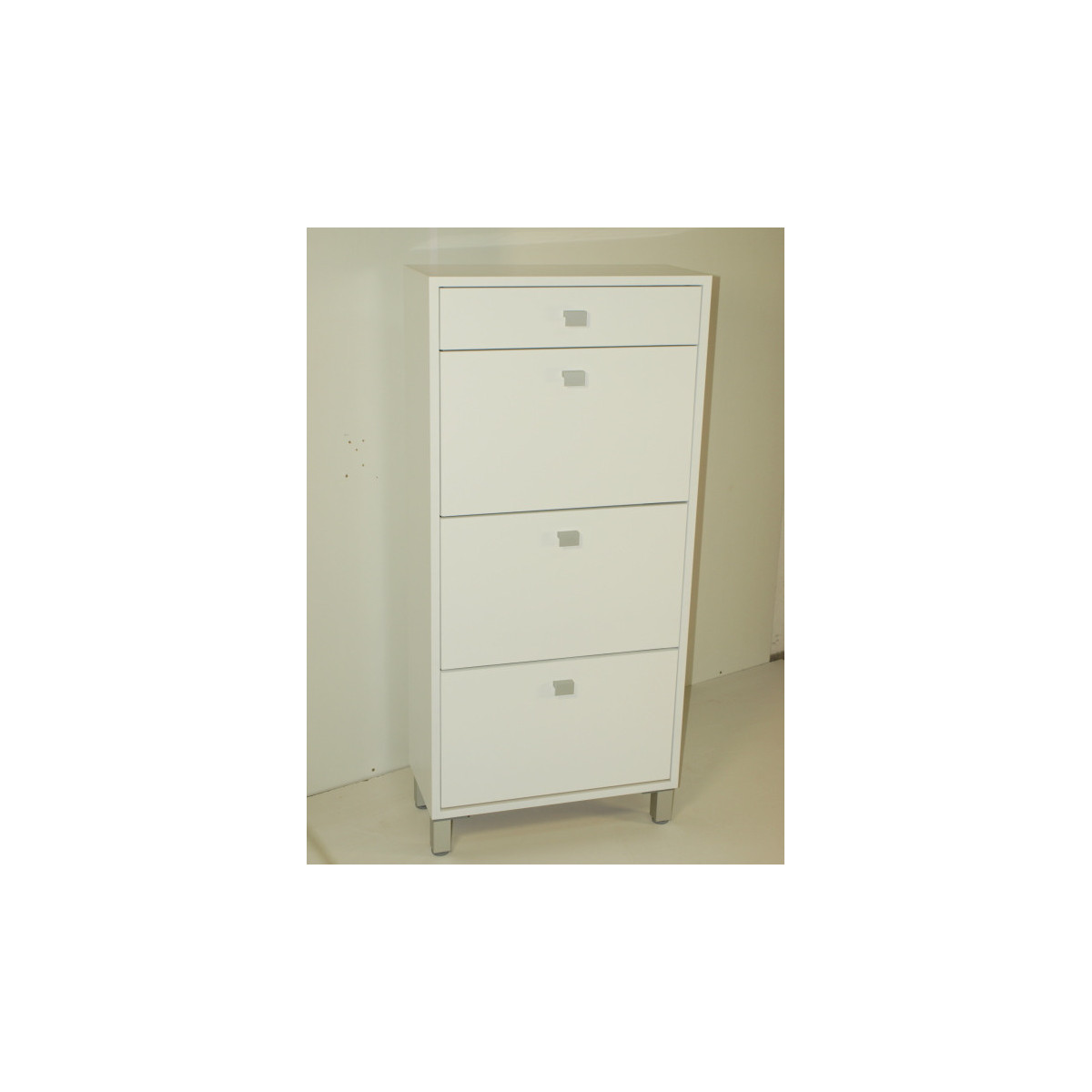 mueble zapatero cajón, lacado blanco