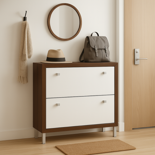 zapatero a medida modelo Z-10 en madera y frentes lacados