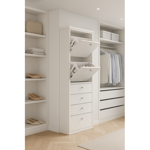 Zapatero Delfín — vista en vestidor con portones abiertos