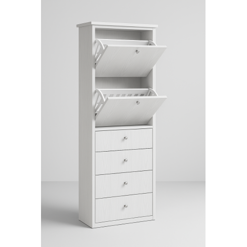 Zapatero Delfín — bandejas abatibles para calzado en detalle