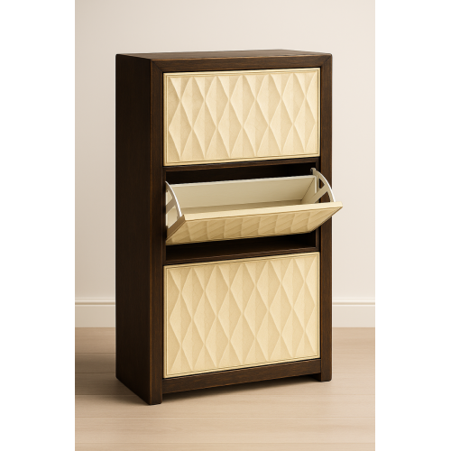 mueble zapatero marfil envejecido