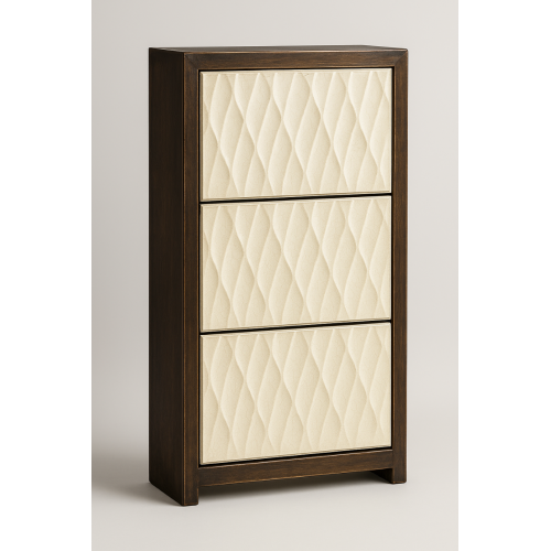 mueble zapatero wengue y marfil envejecido