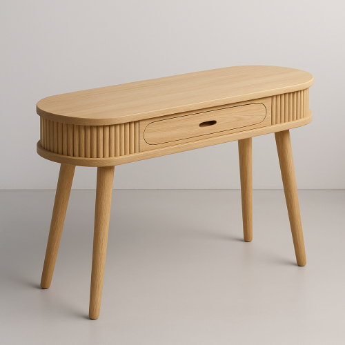 consola M, roble natural