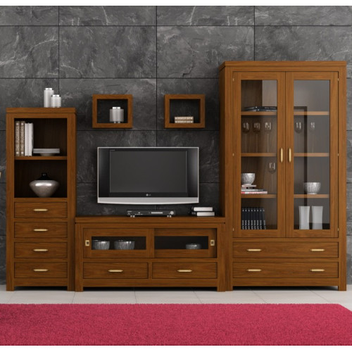 Mueble TV y vitrinas salón Naska 1