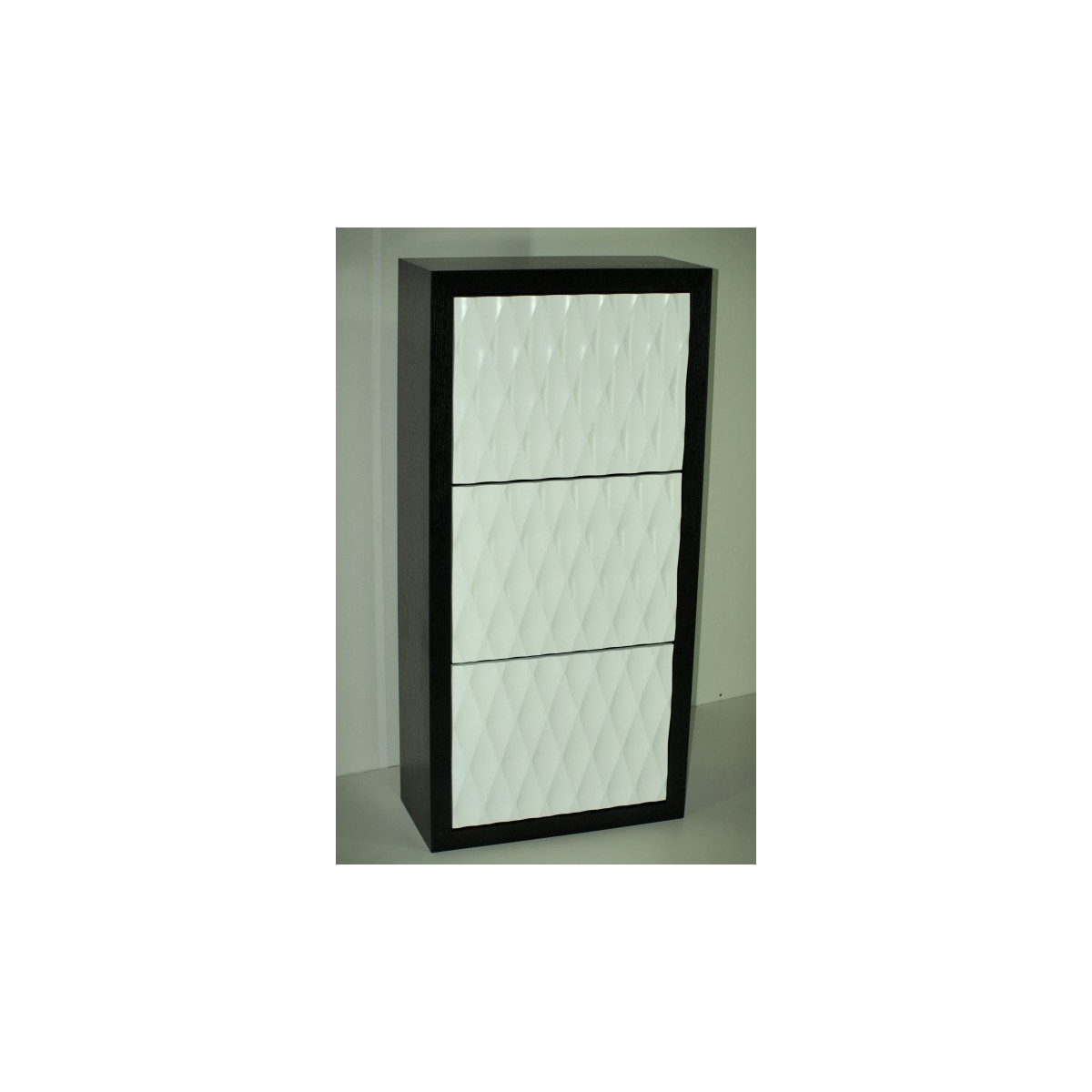 Mueble Zapatero Rombo Negro y Blanco Mueble Zapatero Rombo Negro y Blanco