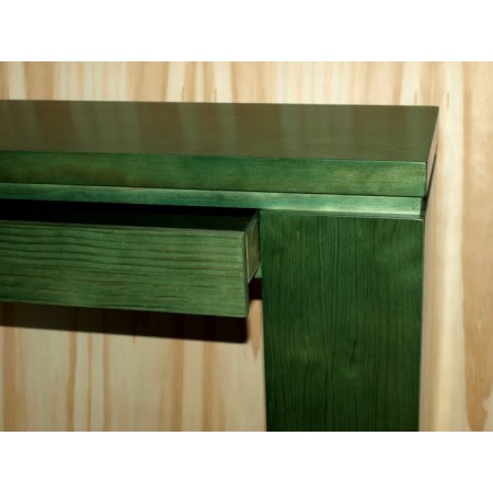 Mueble Consola 24 verde, cajón simulado.