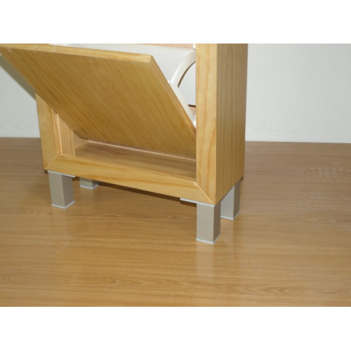Mueble Zapatero mod. Pino, patas de aluminio.